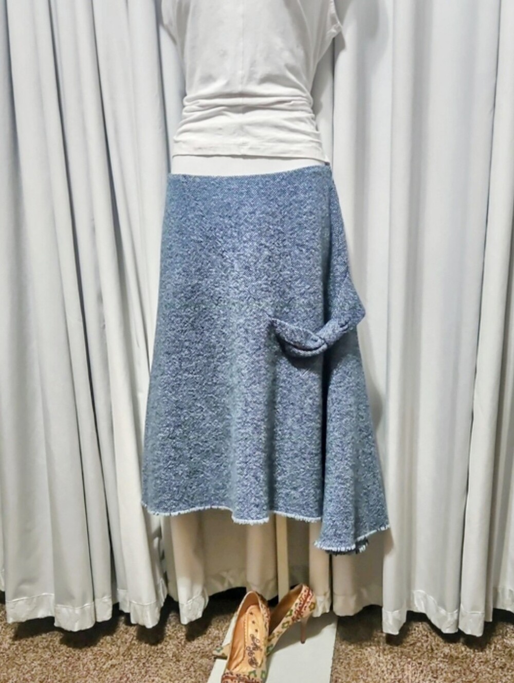 Anthropologie elevenses Asymmetric Wool Blend Skirt